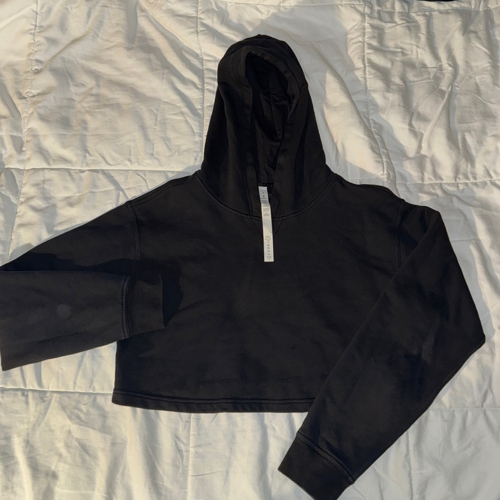 lululemon athletica Charcoal Cropped Hoodie